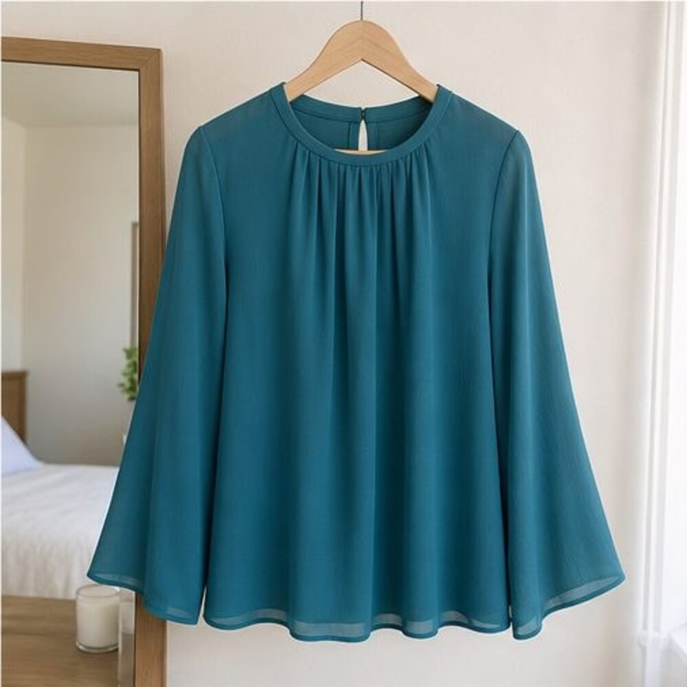 Burgundy Smocked Top